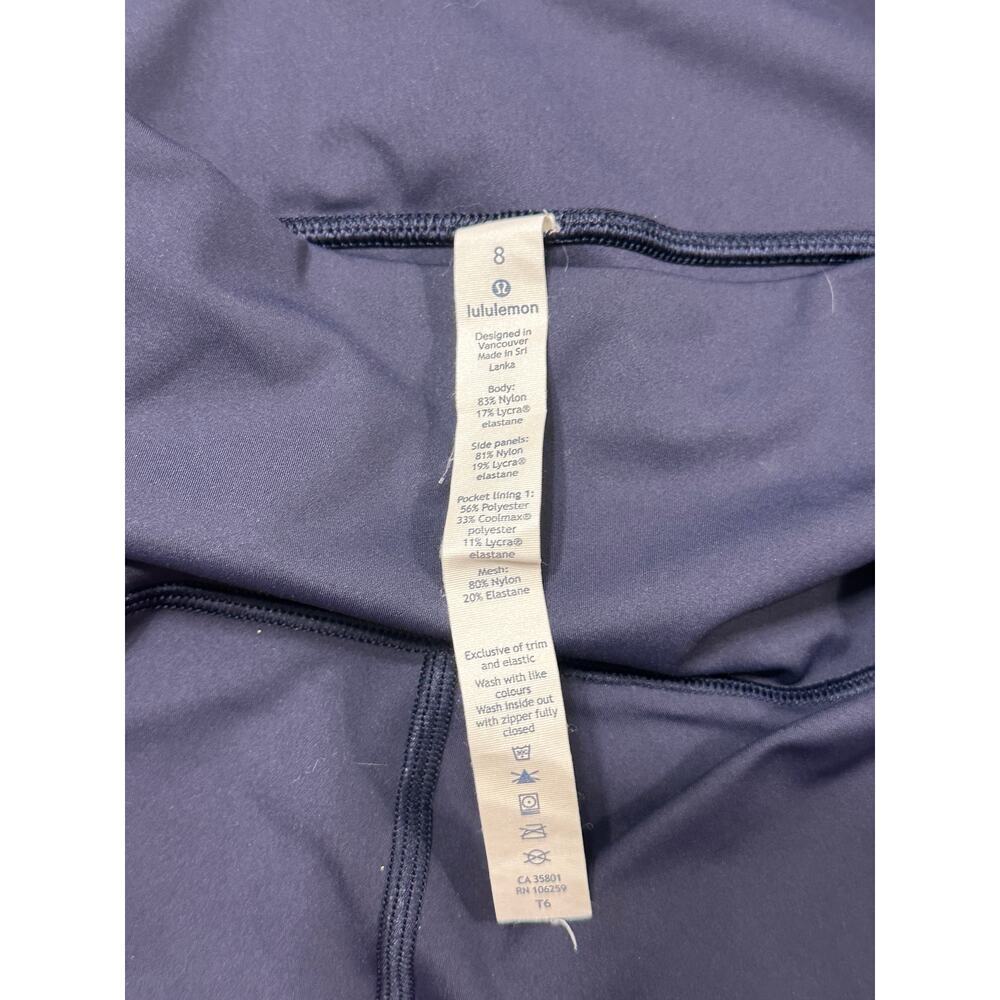 💙⚡ Lululemon Colour Me Quick 7/8 Tight 25” Navy Blue Size 8 Offers Welcome ✨ - Picture 7 of 8